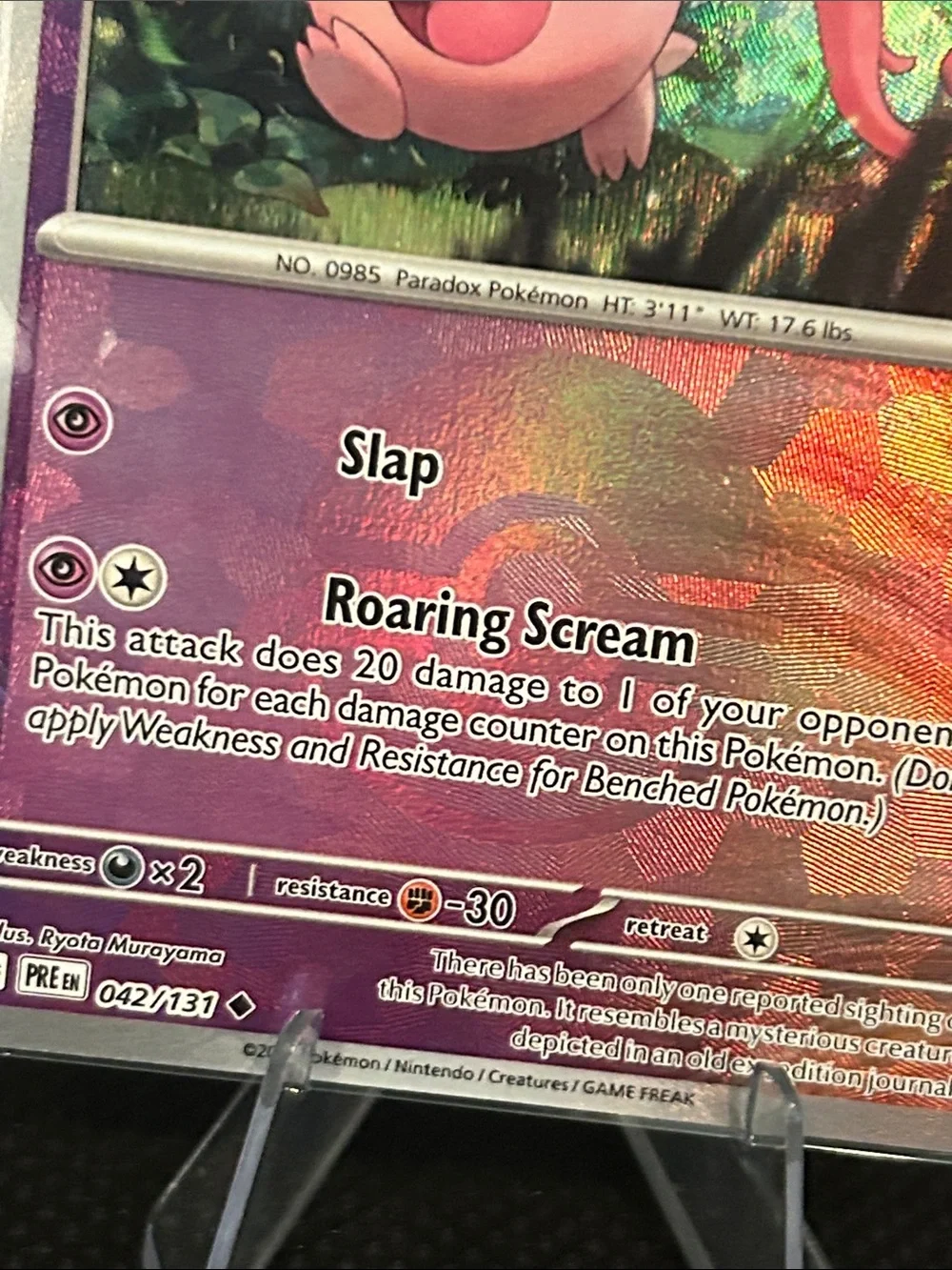 Pokemon Scream Tail Pokeball 042/131 Holo from Prismatic Evolutions M/NM